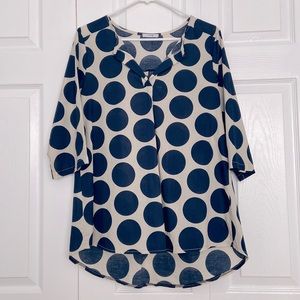 LATOy large polka dot blouse